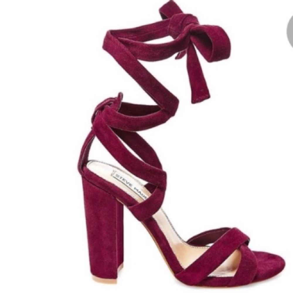 Steve Madden Christey Lace Up Leather Heel in Brandy Wine